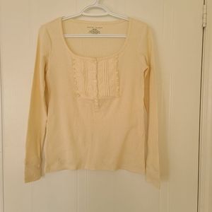 Ralph Lauren Scoop Neck Top Cream Small